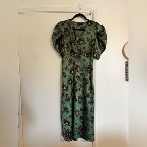 Who What Wear green and black dress